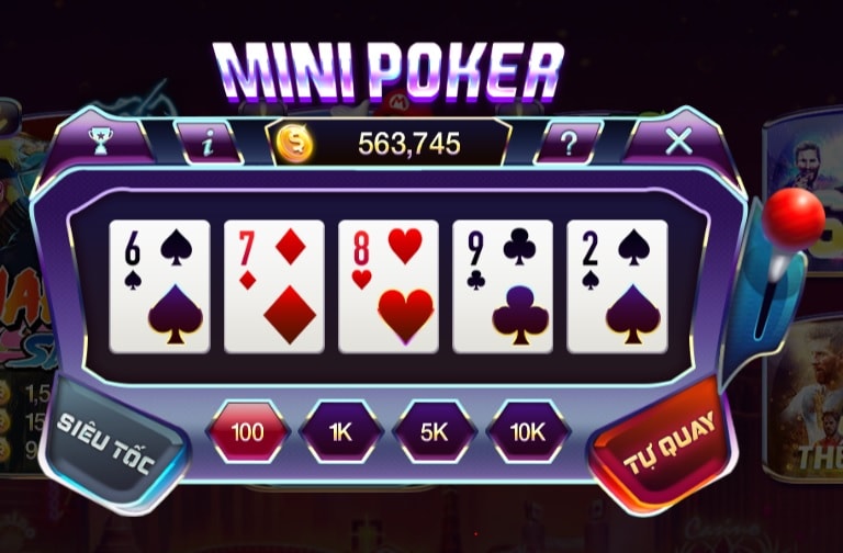 Hướng dẫn chơi game Mini poker tại online 